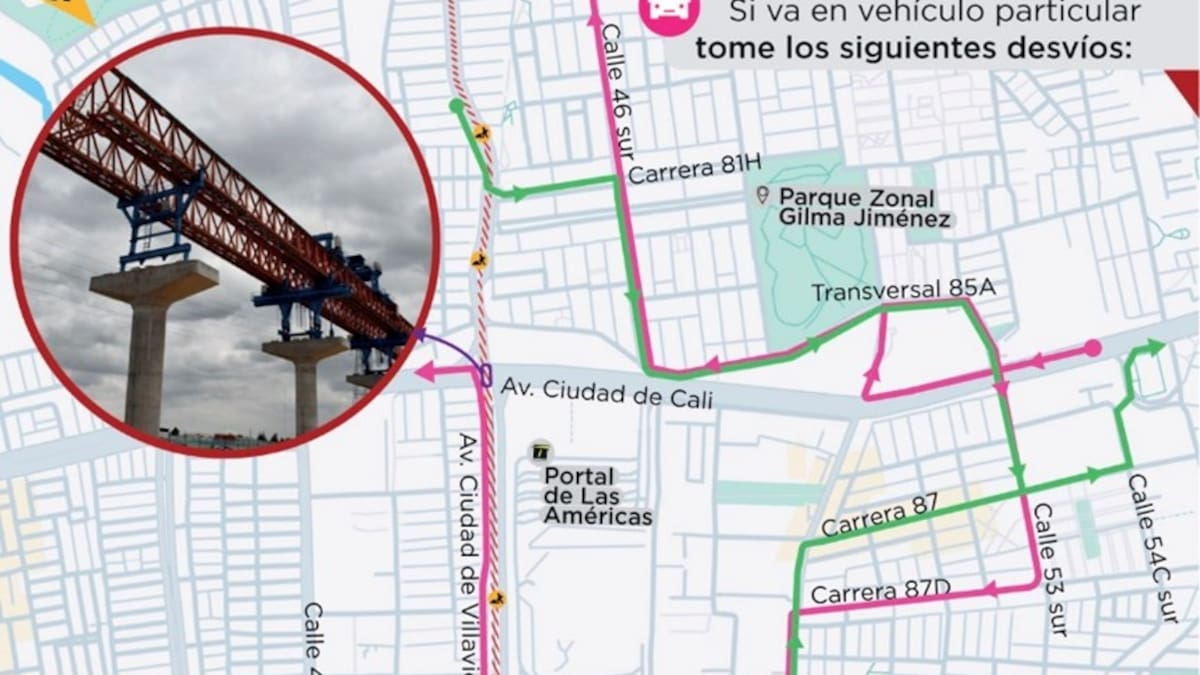 Desde el 16 de agosto comenzará el cierre de una importante vía en el sur Bogotá por obras del Metro