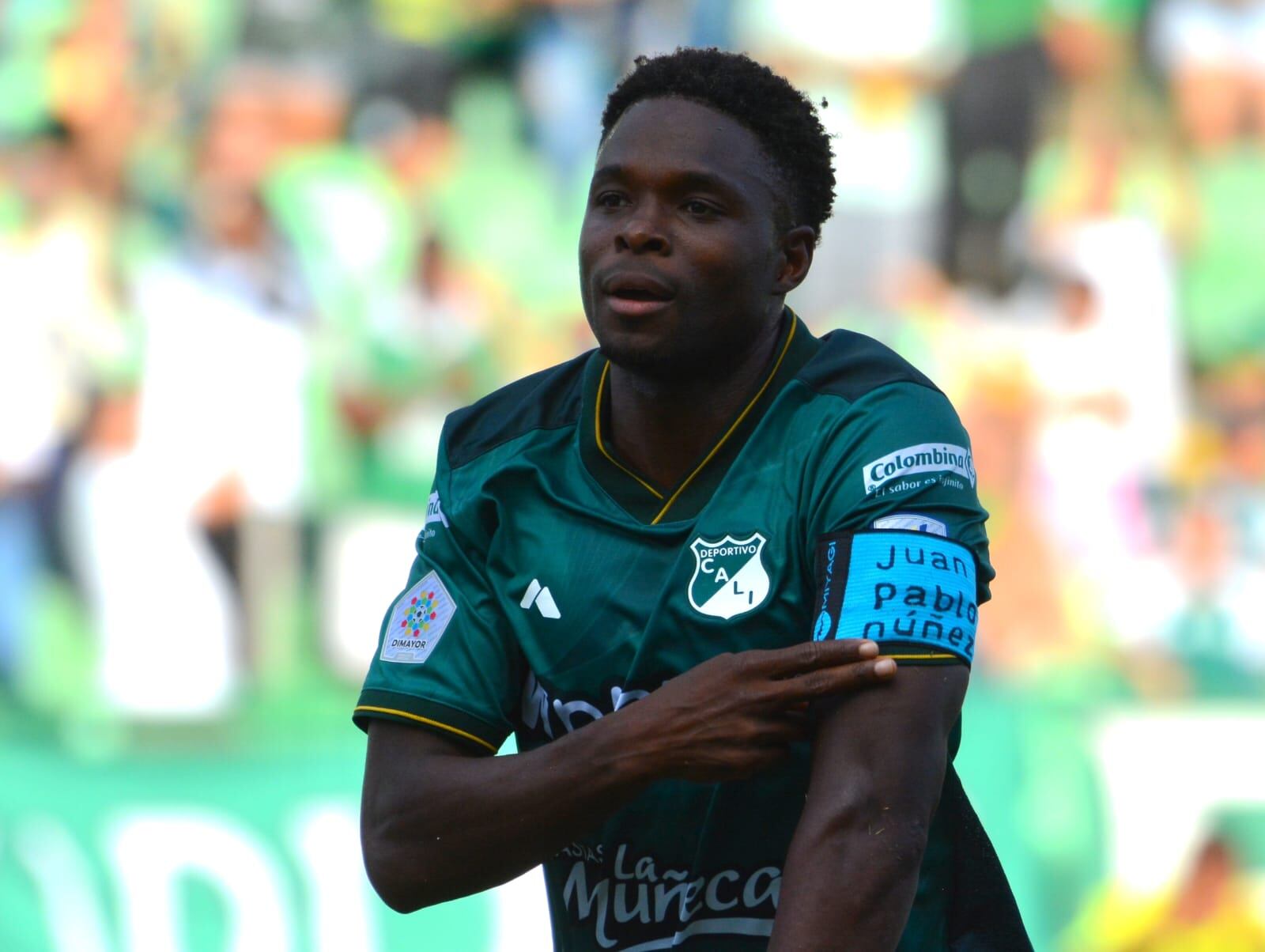 Avilés Hurtado celebra el primer gol del Deportivo Cali / Colprensa.