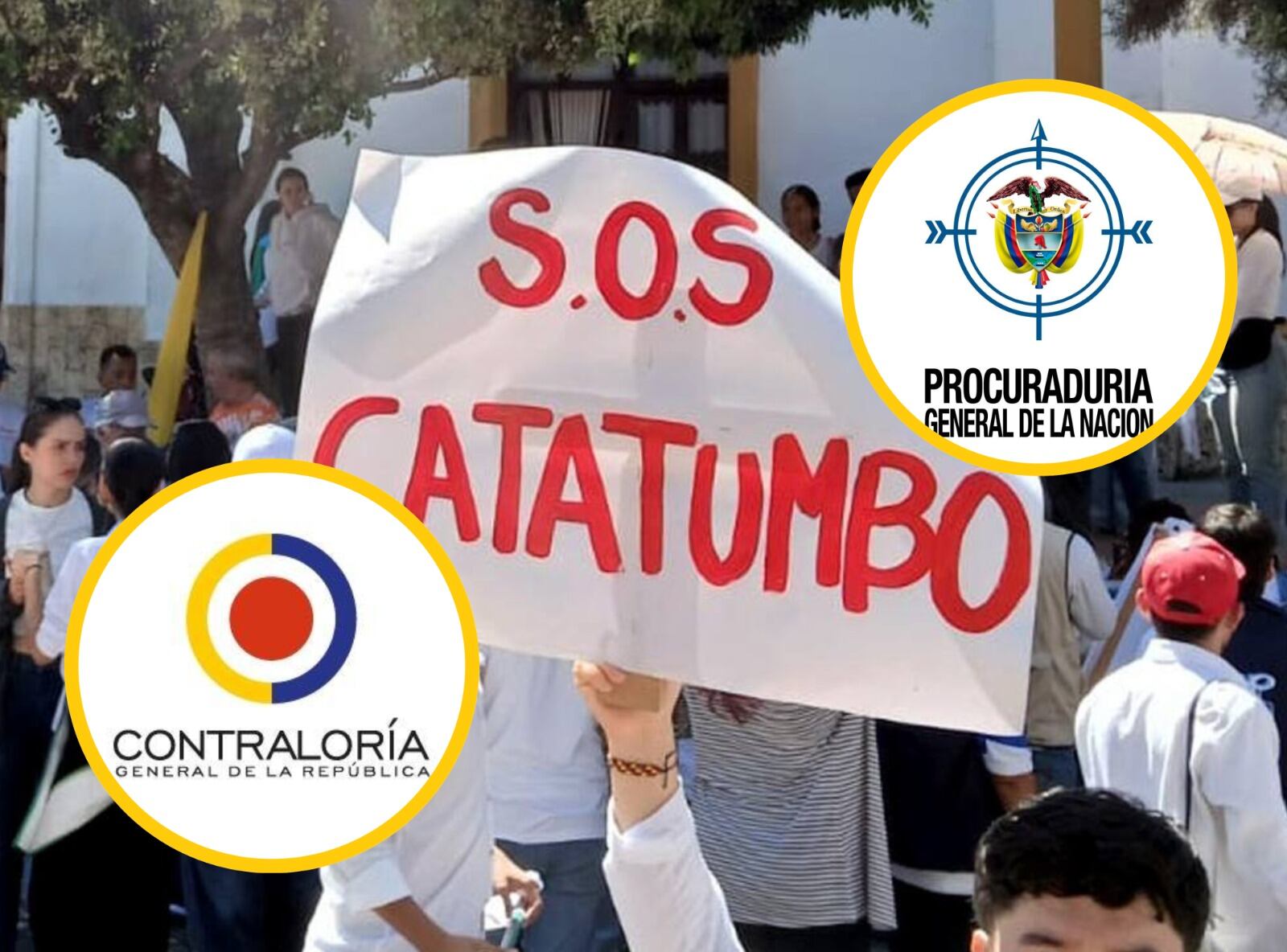 Trabajo conjunto de la Contraloría y la Procuraduría por situación en el Catatumbo. Foto: EFE.