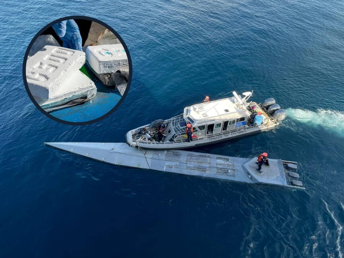 Dos semisumergibles con cinco toneladas de cocaína fueron incautados en Nariño