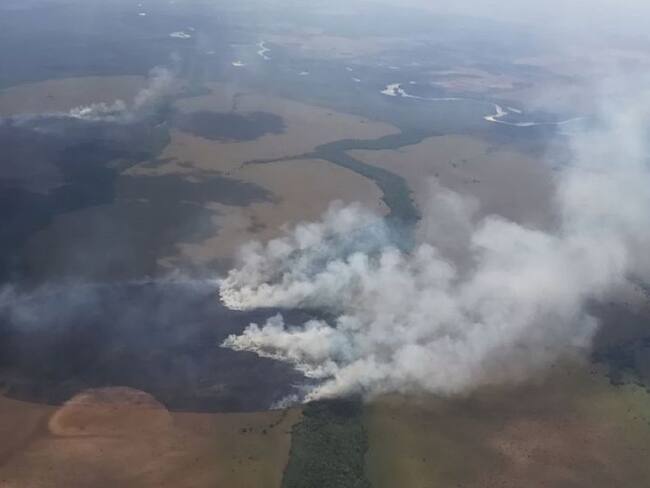 Incendio en el Parque Nacional Natural El Tuparro, en Vichada. Imagen de referencia.