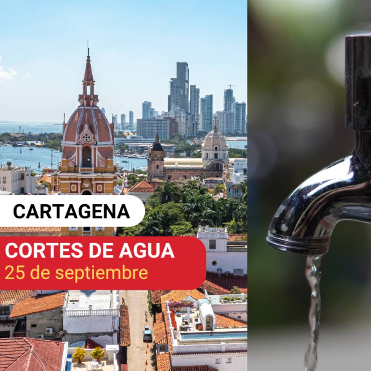 Cartagena continúa sin agua este miércoles: el 40% de la ciudad no tendrá por 27 horas