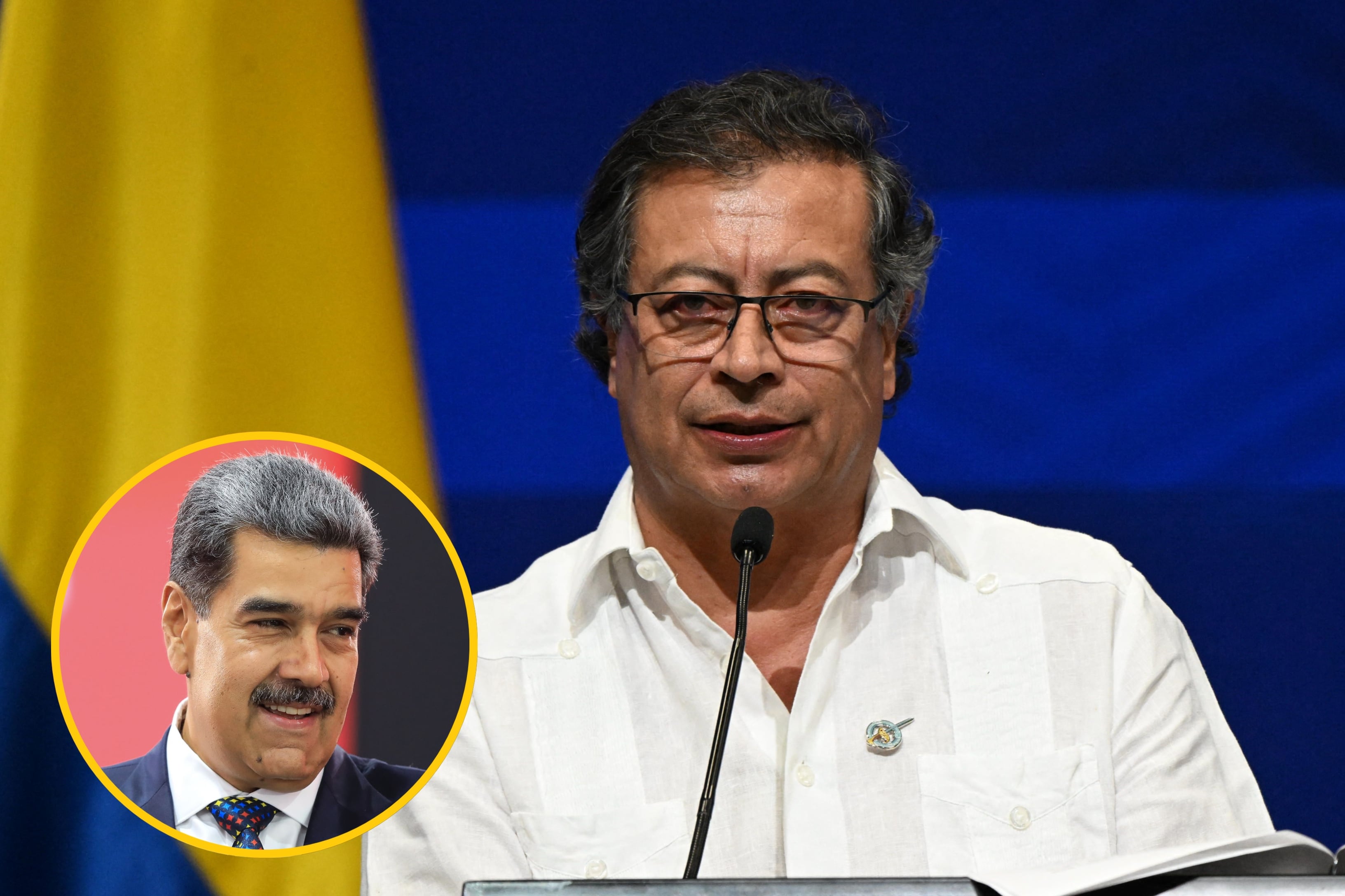 Gustavo Petro (Joaquín Sarmiento/AFP vía Getty Images) y Nicolás Maduro (EFE / Prensa Miraflores)