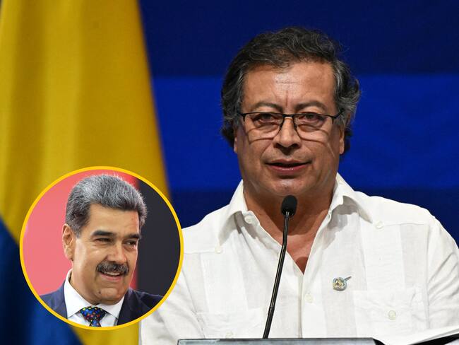 Gustavo Petro (Joaquín Sarmiento/AFP vía Getty Images) y Nicolás Maduro (EFE / Prensa Miraflores)