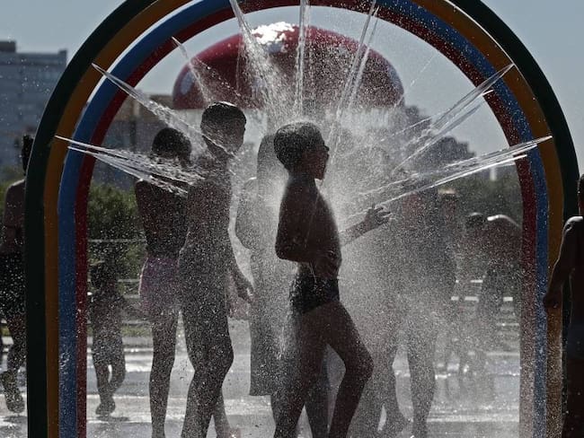 Parque de los niños en Buenos Aires (Argentina), en medio de la ola de calor.      Foto: Getty 
