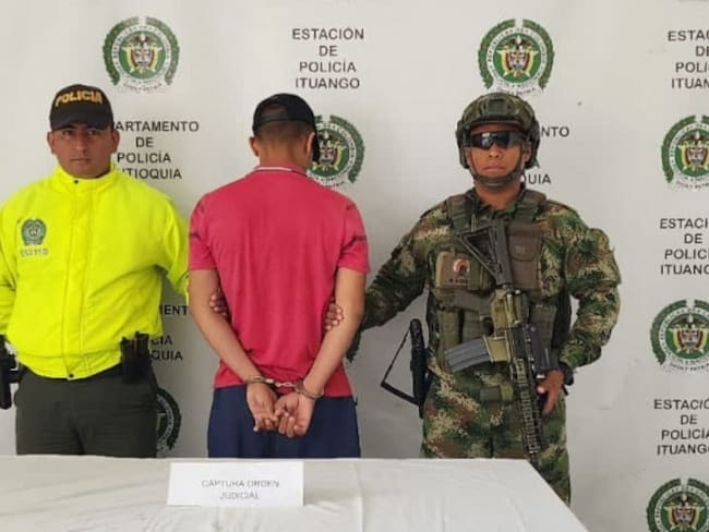 Exsoldado capturado- foto Policía Antioquia