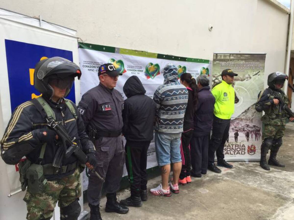 Caen cuatro integrantes de una red de microtráfico en Nobsa, Boyacá