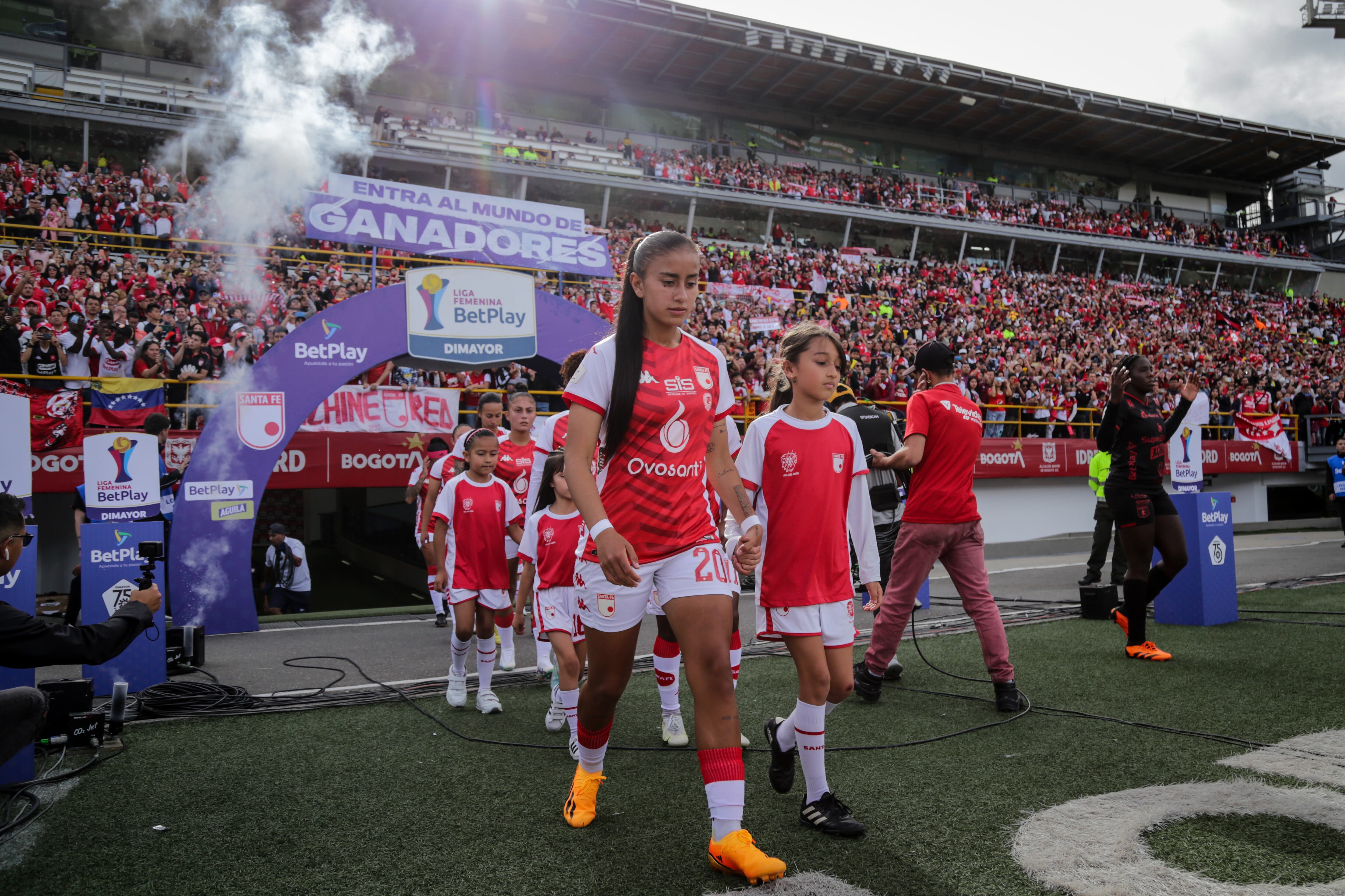 Santa Fe en la final de la Liga femenina del año pasado. (Colprensa - Mariano Vimos)
