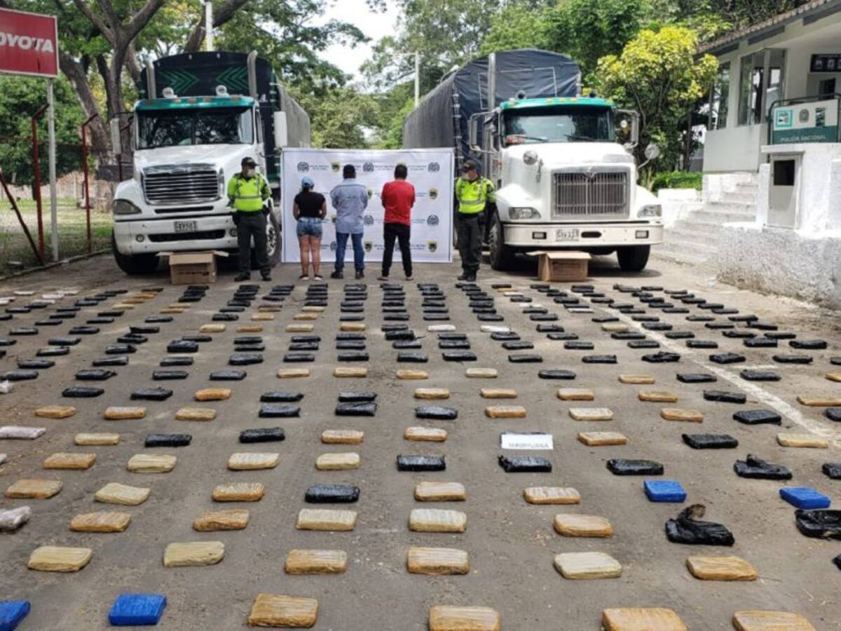 En carros de gaseosas fue hallado cargamento de marihuana