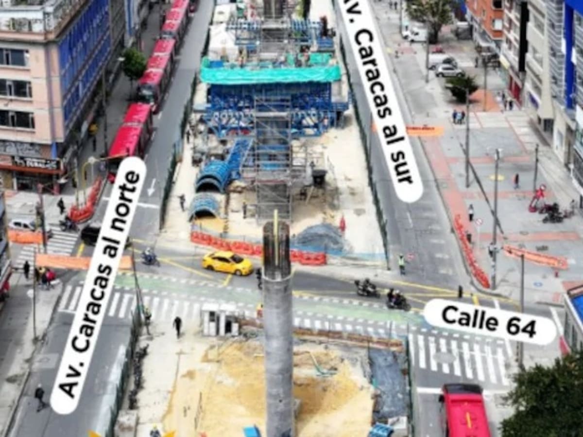 Metro de Bogotá: desde esta noche se cerrará la intersección de la Av. Caracas con calle 64