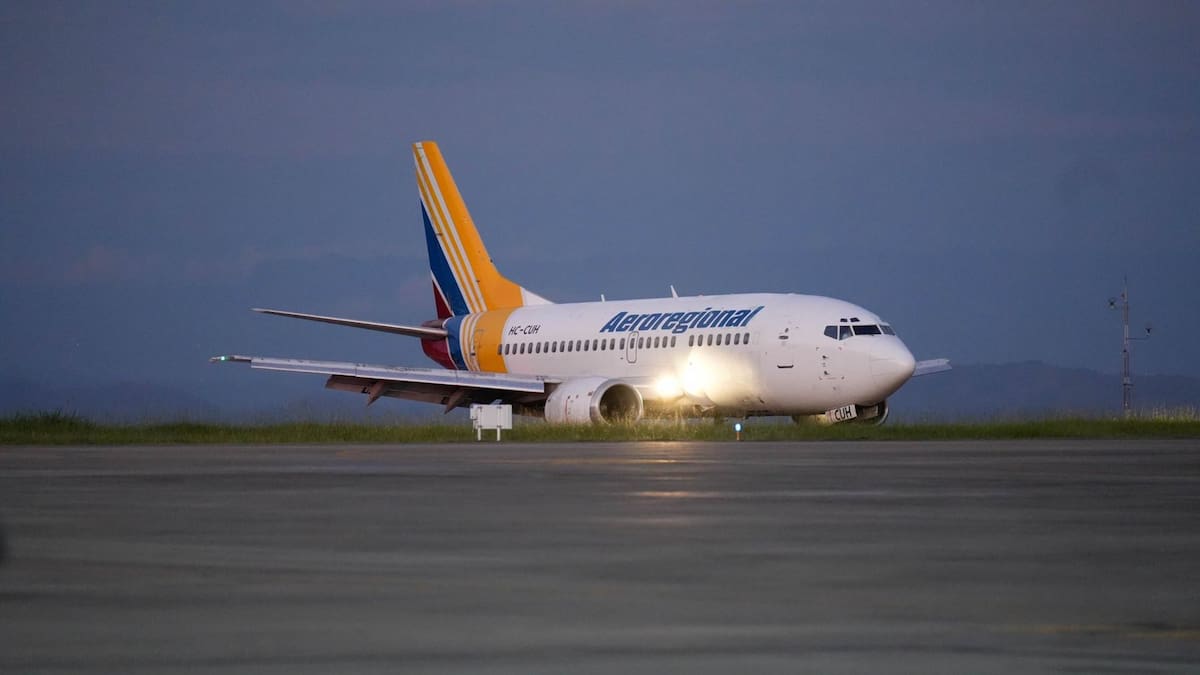 Ibagué recibió el primer vuelo internacional en el marco de la Cumbre de Economía Circular