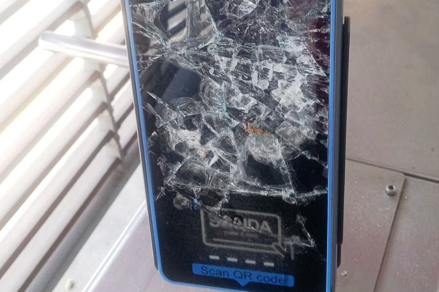 TransCaribe denuncia a usuario que vandalizó estación Madre Bernarda