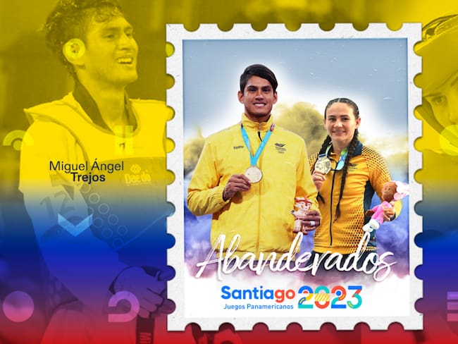 Jenny Arias y Miguel Ángel Trejos, abanderados de la delegación colombiana | Comité Olímpico Colombiano