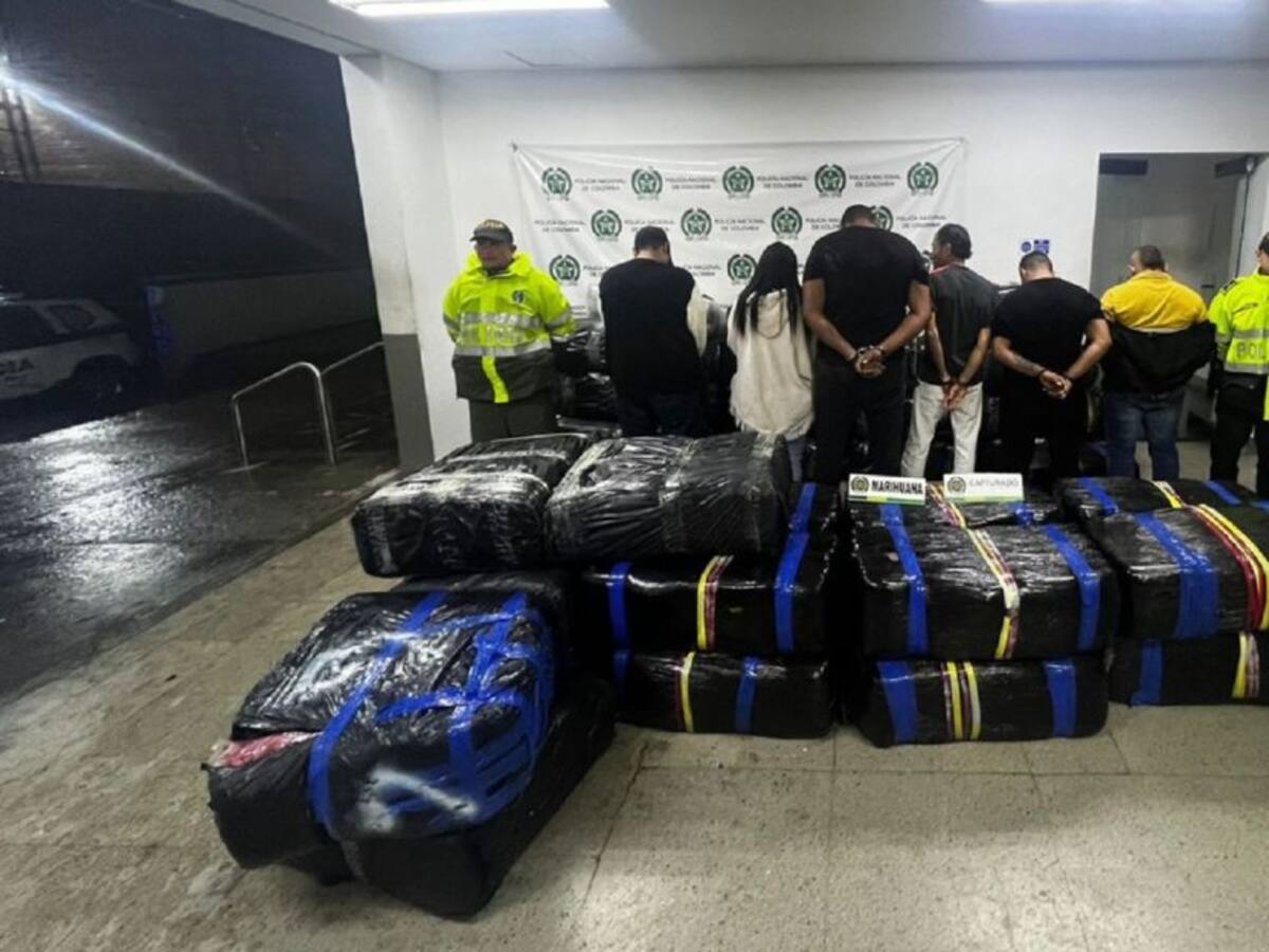 1.3 toneladas de marihuana incautadas en Itagüí