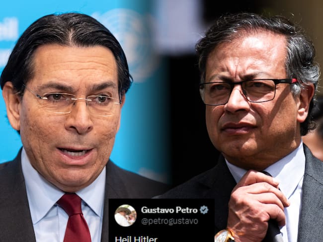 Danny Danon, representante diplomático israelí ante Naciones Unidas, reaccionó a una publicación del mandatario colombiano en la que dice “Heil Hitler”.
(Foto: Caracol Radio / Getty / Cortesía)
