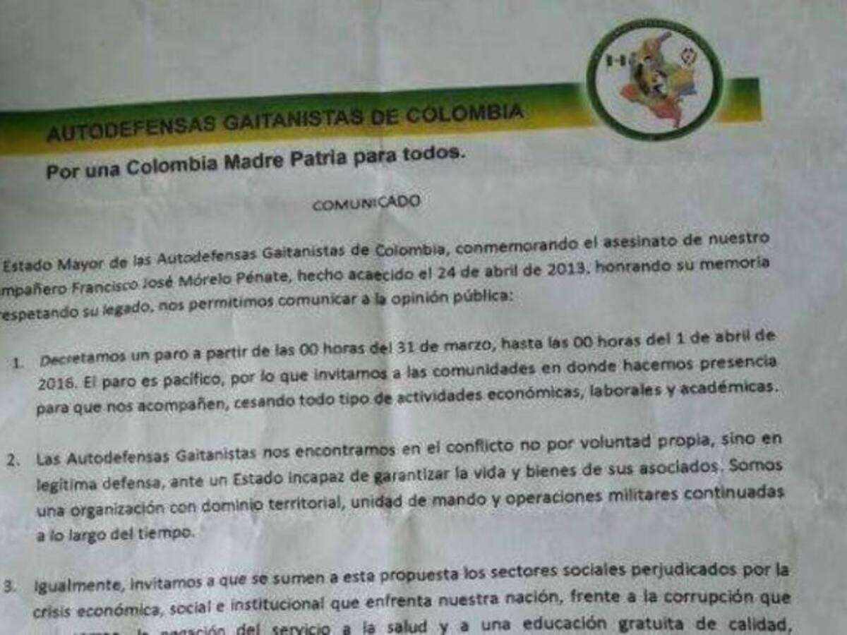Sedes de la Registraduría en el sur de Bolívar no atendieron por paro de las BACRIM