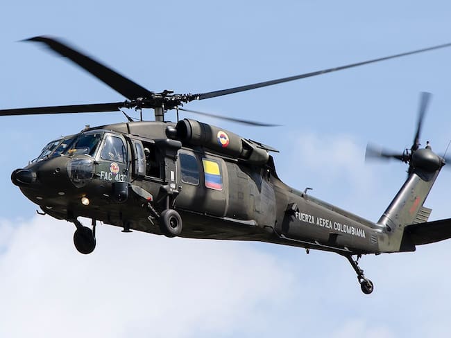 Helicóptero de la Fuerza Aérea Colombiana.