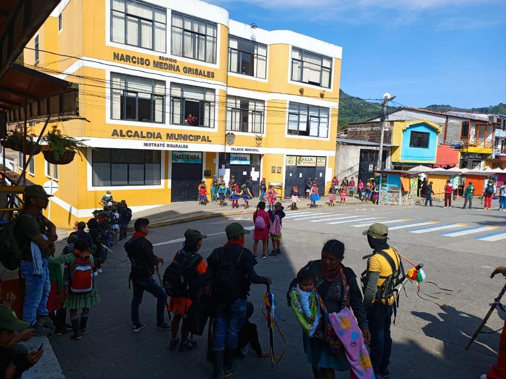 Minga indígena en Mistrató, Risaralda - foto: suministrada