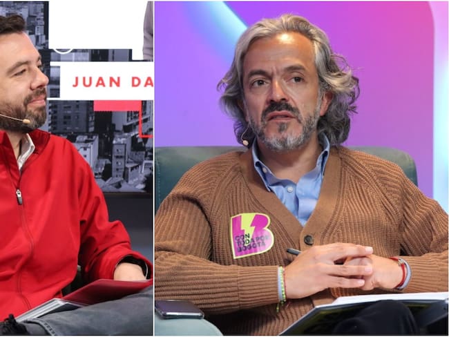 Carlos Fernando Galán y Juan Daniel Oviedo. Fotos: Caracol Radio.