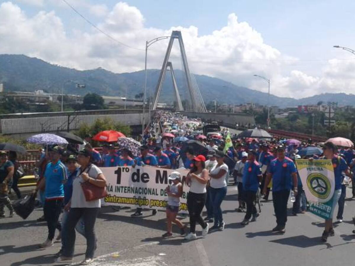 7 mil trabajadores marcharon en Dosquebradas y Pereira