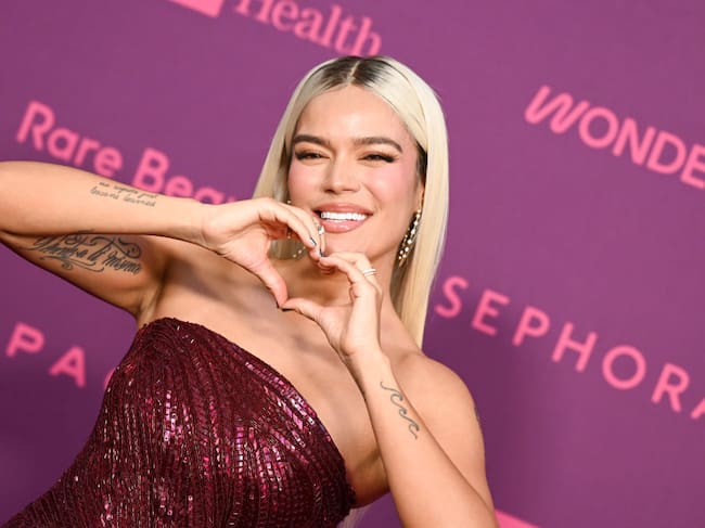 Karol G at Selena Gomez's 2nd Annual Rare Impact Fund Benefit at nya studios West on October 24, 2024 in Los Angeles, California. (Photo by Gilbert Flores/Variety via Getty Images)