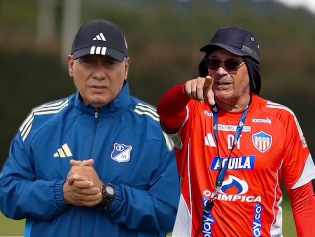 Hernan Torres vs Alfredo Arias / Millonarios vs Junior / Composición: Caracol Radio.