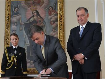 El presidente Santos hizo el anuncio del ingreso a la Convención Antisoborno. Foto: Presidencia