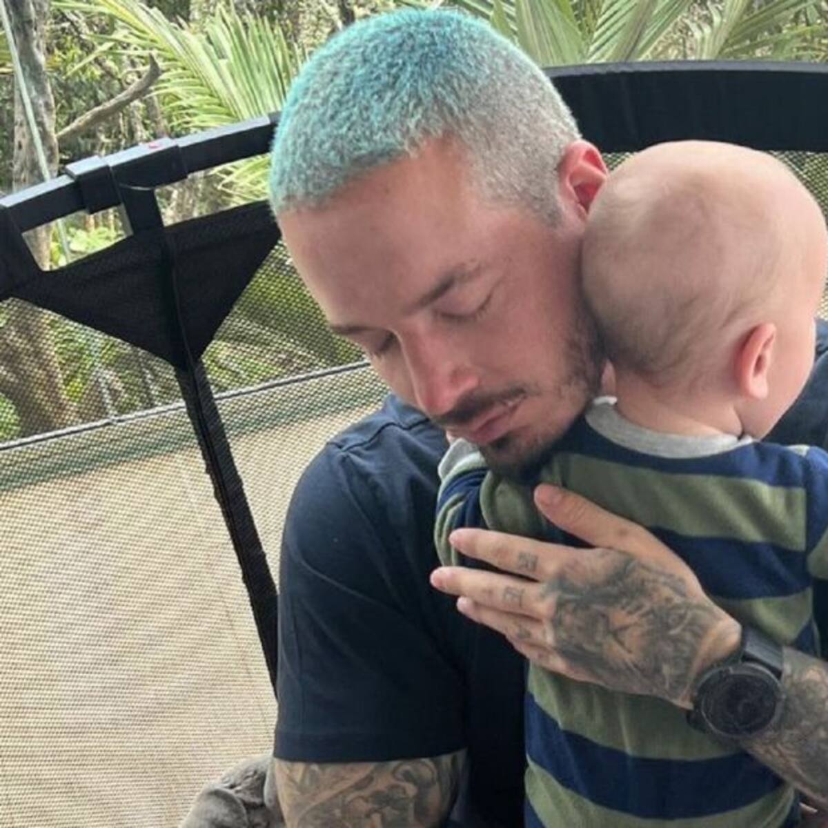 Revelan la primera fotografía del rostro de Río, el bebé de JBalvin