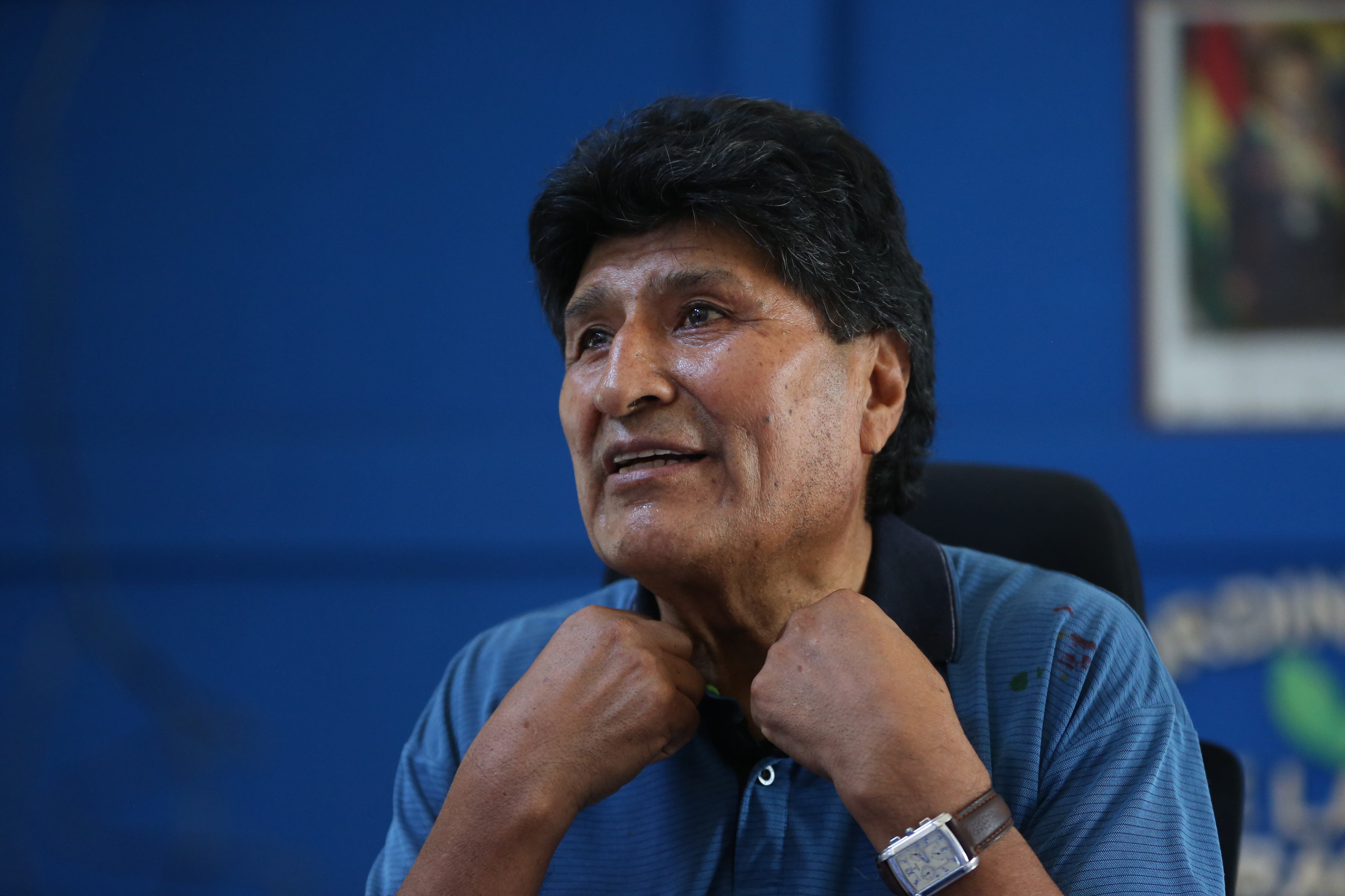 El expresidente de Bolivia, Evo Morales, fue declarado este viernes en "rebeldía" por un tribunal, ya que por segunda vez no se presentó a la audiencia sobre el caso en su contra por trata "agravada" de personas en la que se investiga una presunta relación con una menor con la que habría tenido un hijo.
EFE/ Luis Gandarillas ARCHIVO