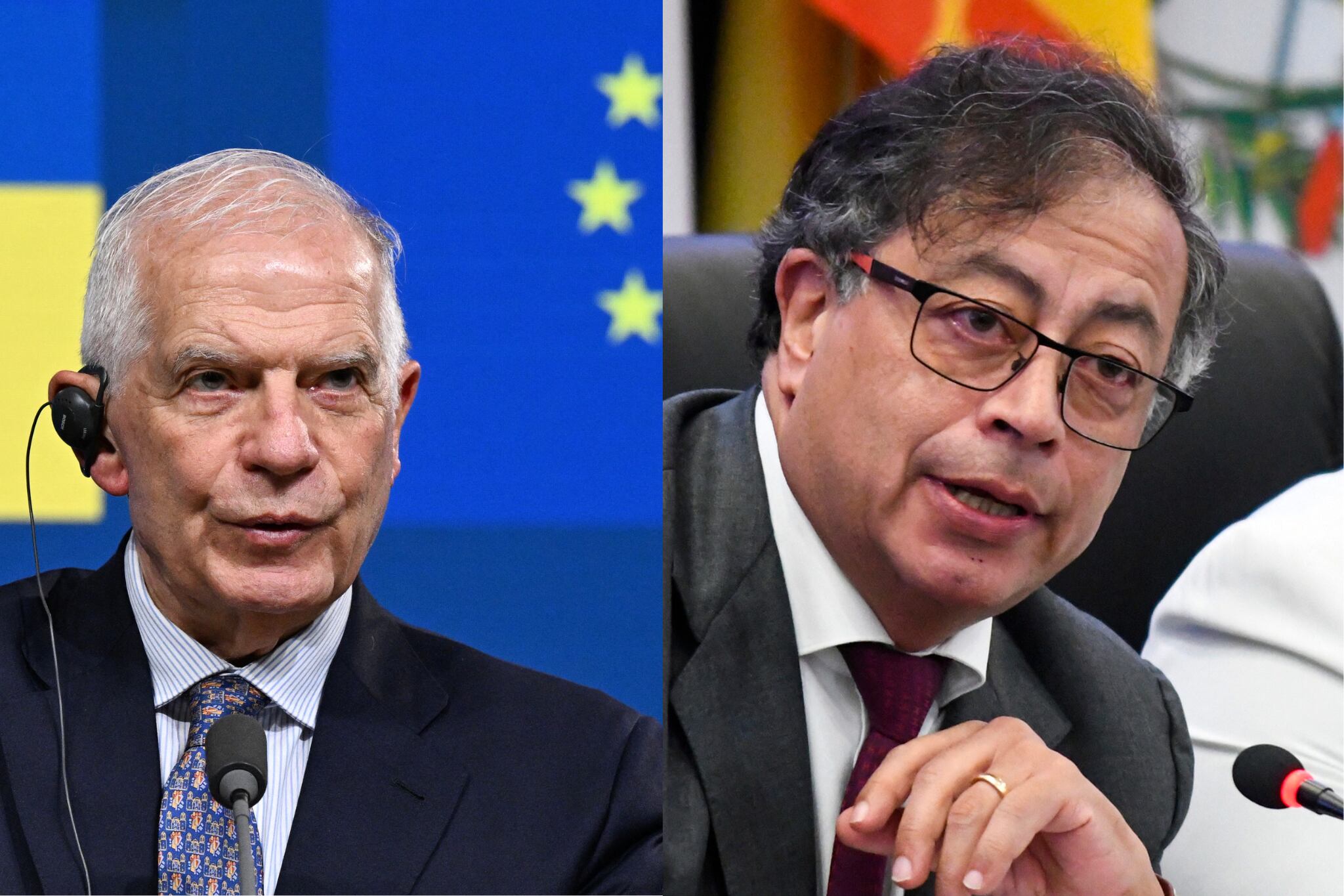 alto representante de la Unión Europea para Asuntos Exteriores, Josep Borrell. Presidente de Colombia, Gustavo Petro.