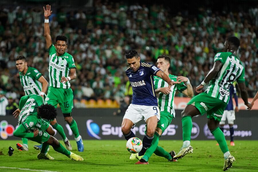 Falcao en el duelo entre Nacional y Millonarios por Liga / Colprensa