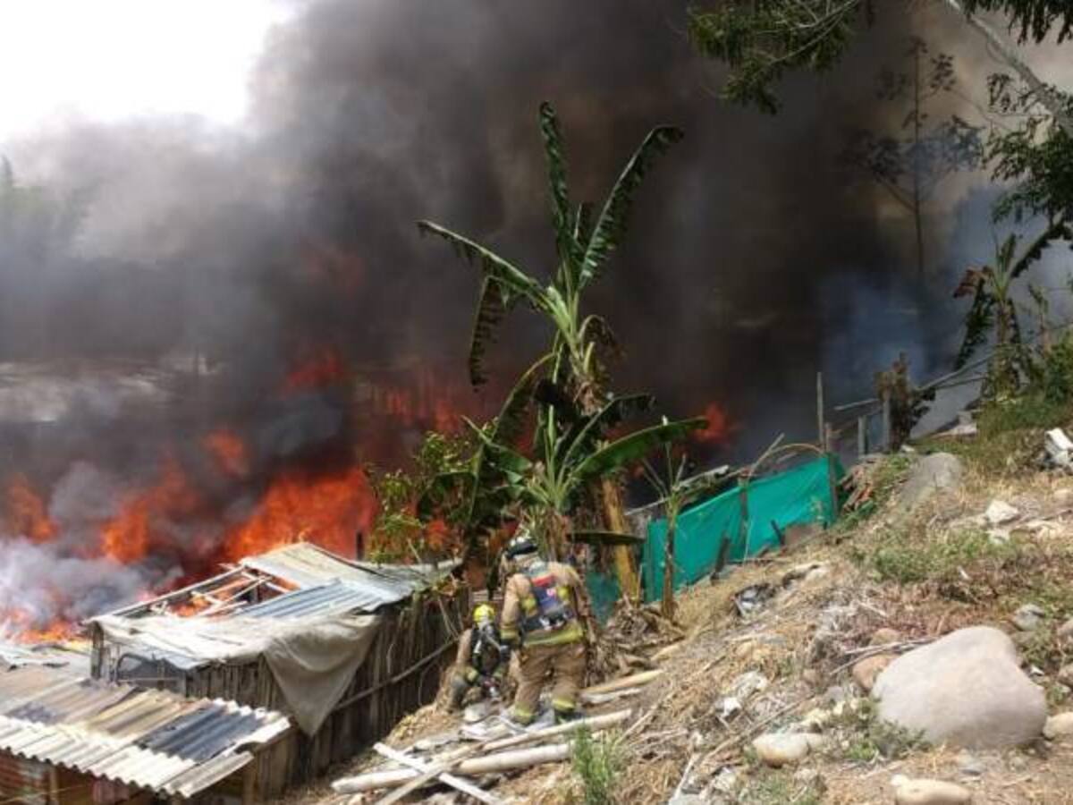 Incendio forestal en Popayán destruye 12 casas