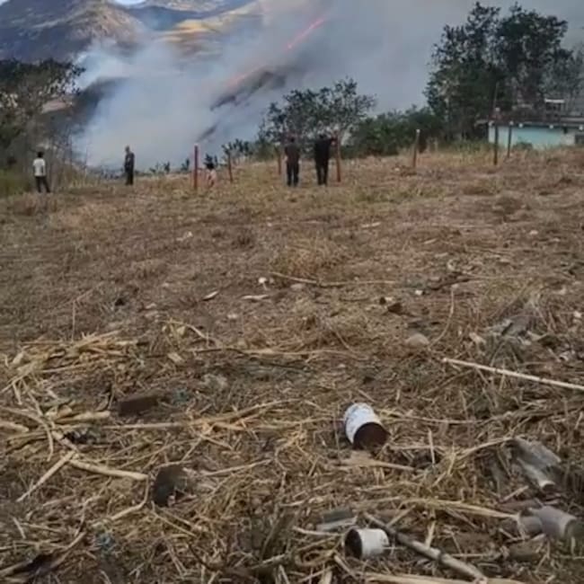 Incendio en Ancuya-Nariño- Foto: cortesía