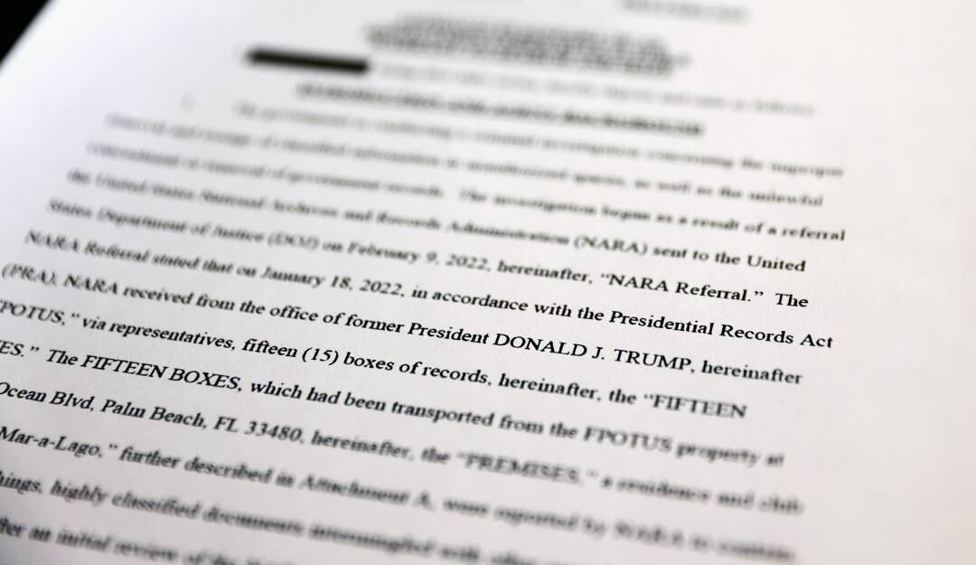 Documentos incautados a Trump incluyen datos de armas nucleares de otro gobierno. Foto: Getty