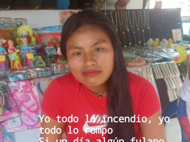 Mary Emilse Bailarín, indígena asesinada en Tierralta, Córdoba.