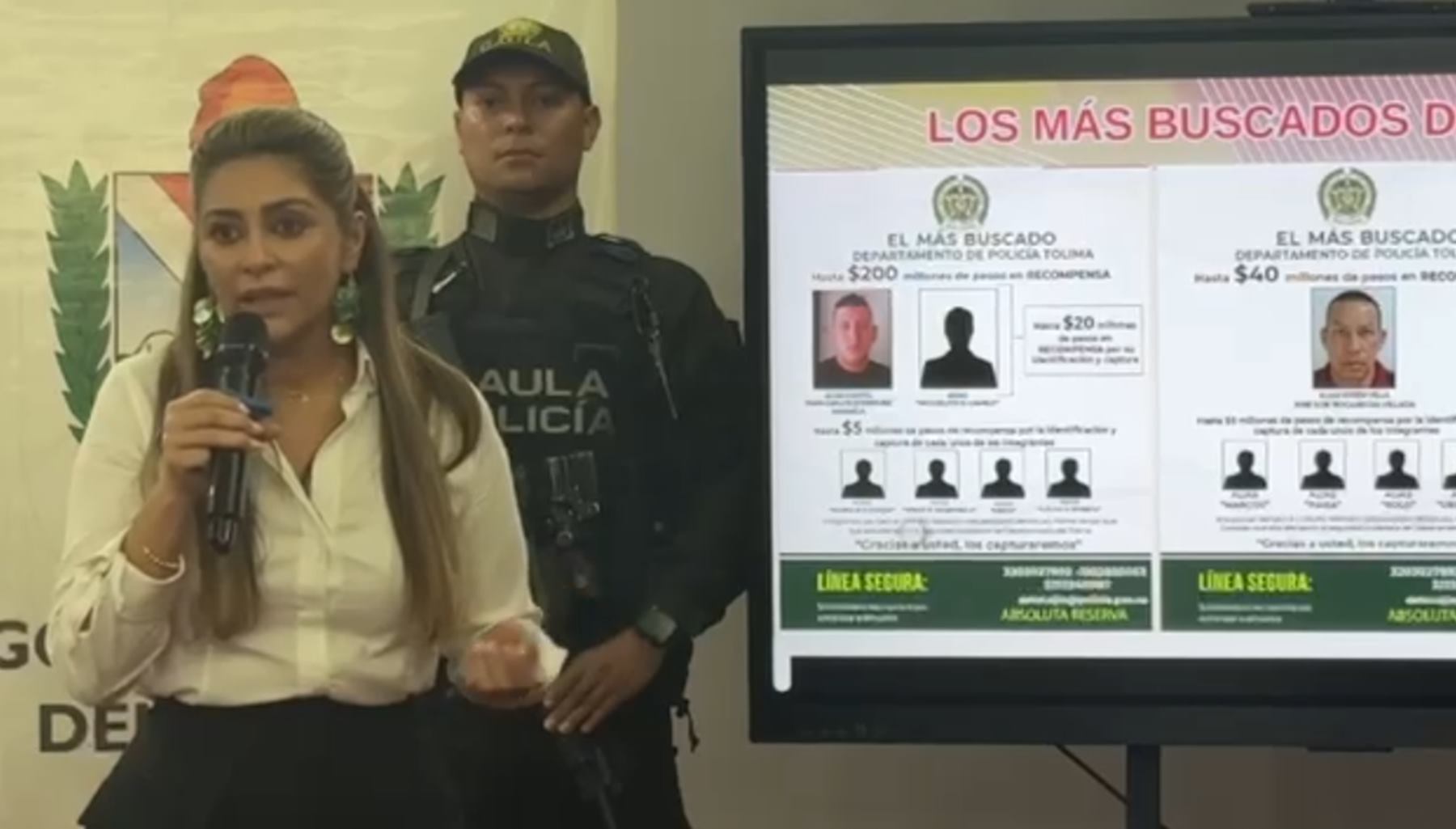 Recompensas por integrantes de las disidencias de las Farc en el Tolima