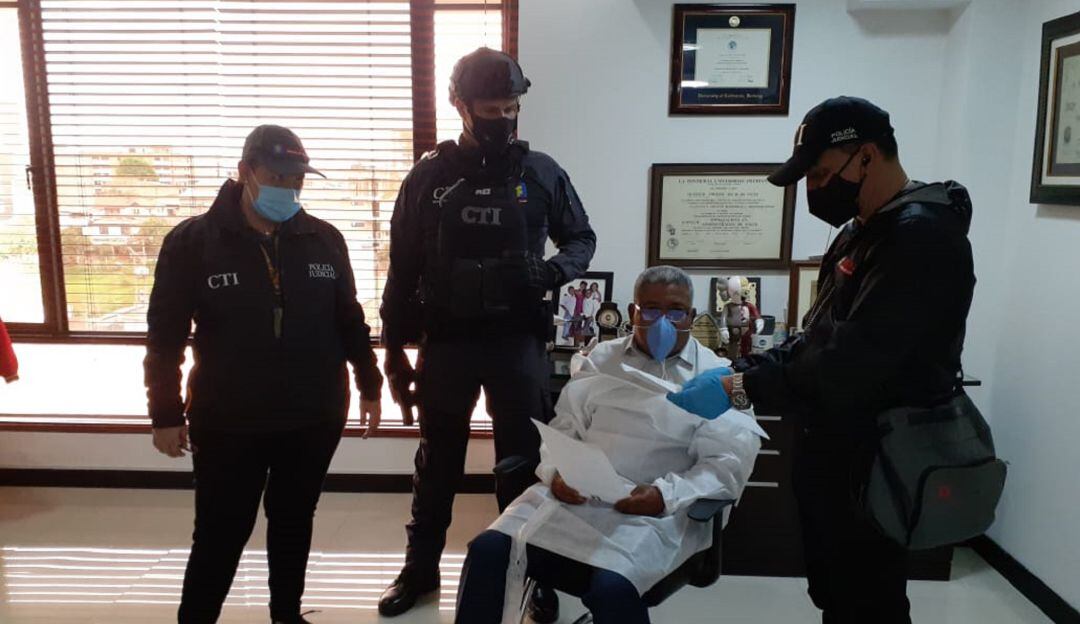 Momento de la captura del representante legal de la EPS Asmet Salud