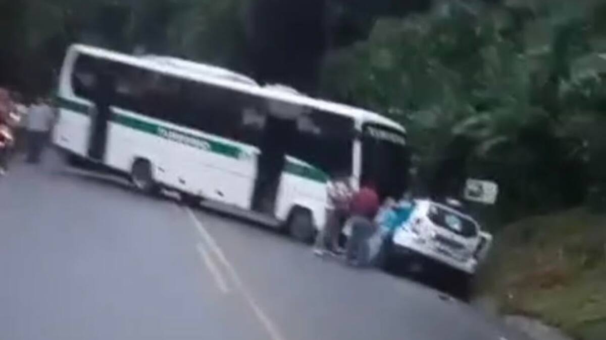 Cuatro heridos dejó un accidente de tránsito en la autopista Medellín-Bogotá