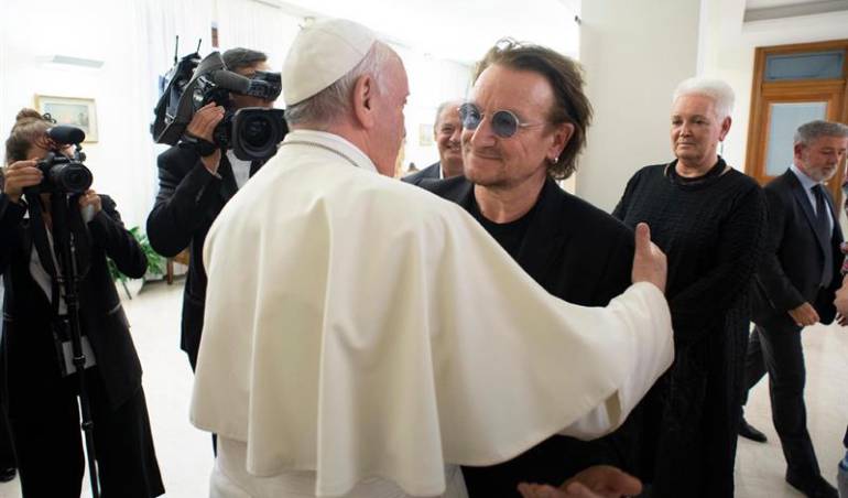 Papa francisco y Bono
