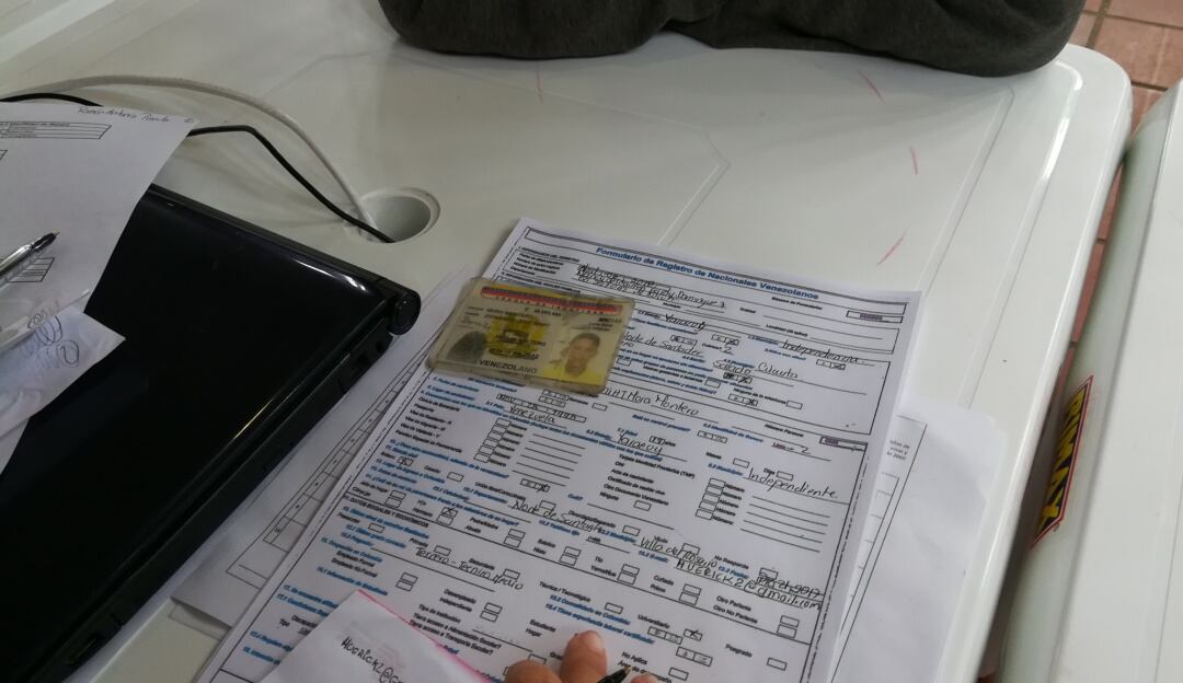 Registro de venezolanos en Cúcuta