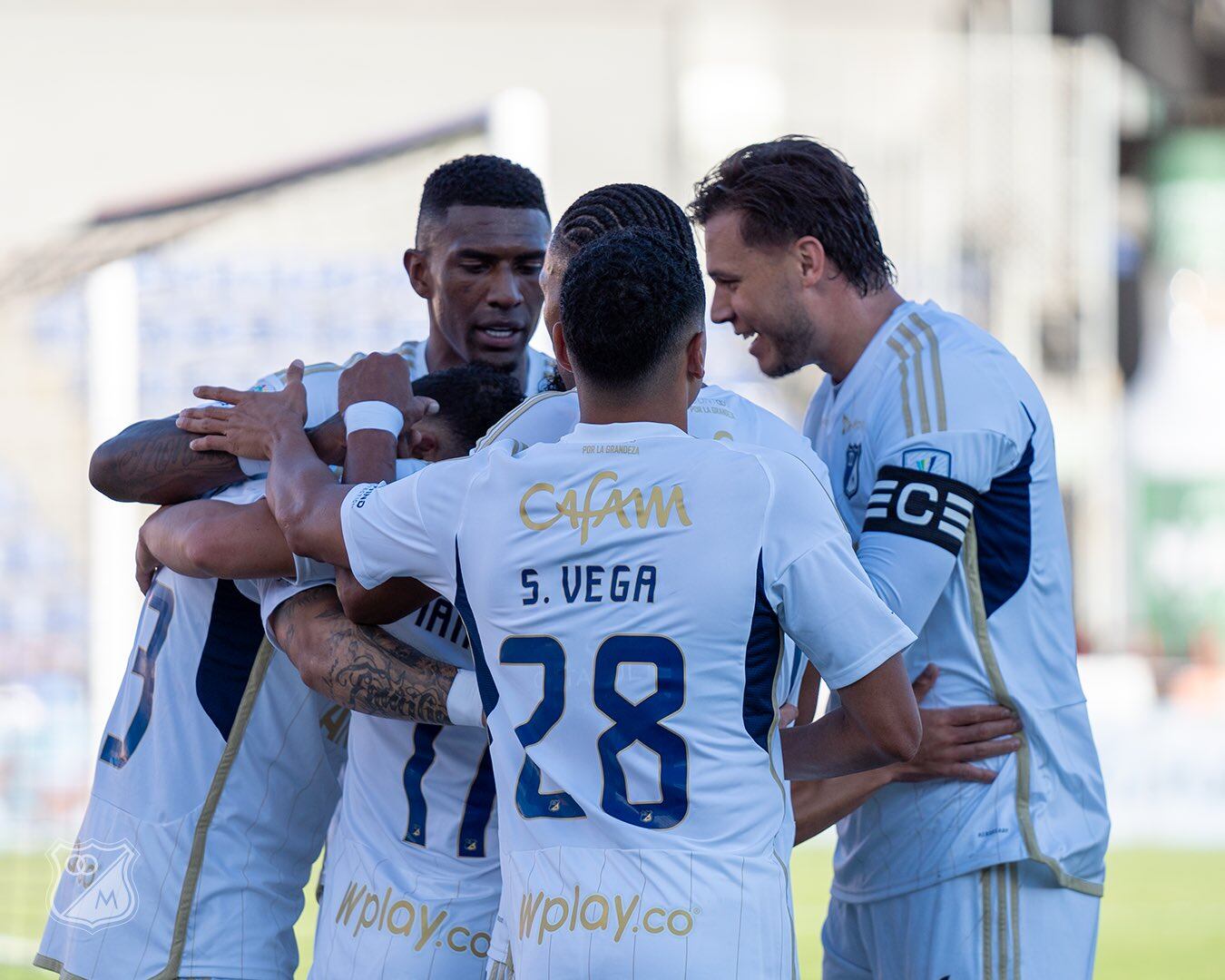 Celebración del gol de Leo Castro a Pasto.Tomada de X: @MillosFCoficial
