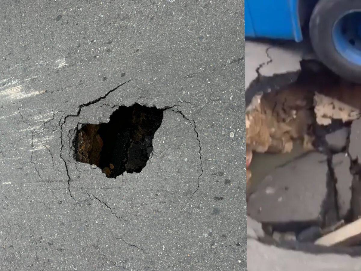 SITP queda atrapado en enorme hueco en Teusaquillo: Vecinos habían advertido el peligro