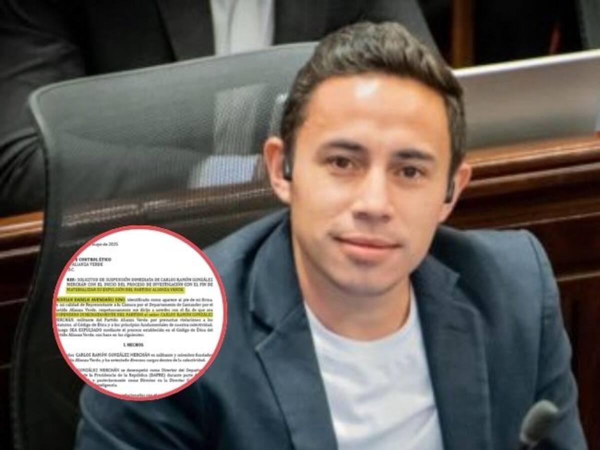 Cristian Avendaño, representante a la cámara por Santander, solicitó la expulsión de Carlos González