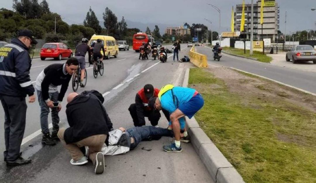 Accidente cerca a Chía
