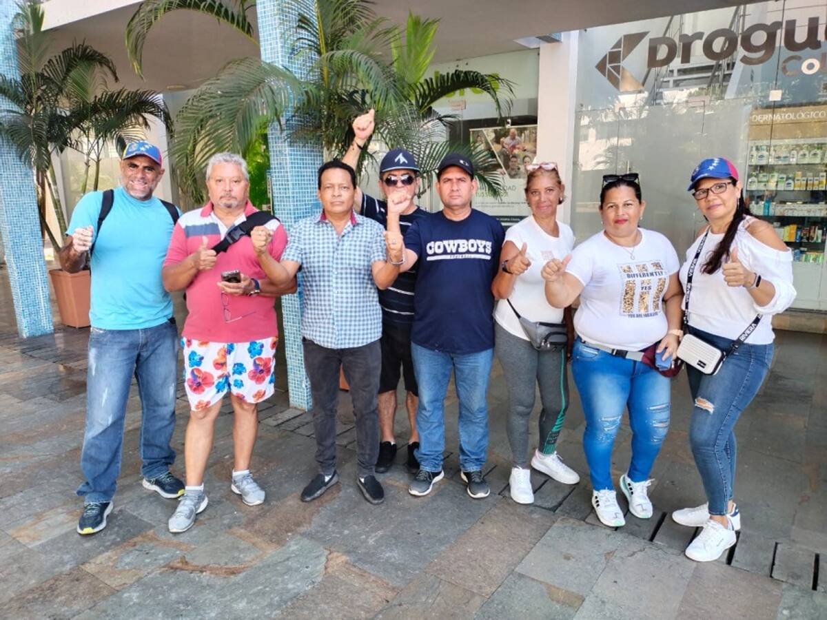 Venezolanos realizaron plantón en apoyo a María Corina Machado en Cartagena