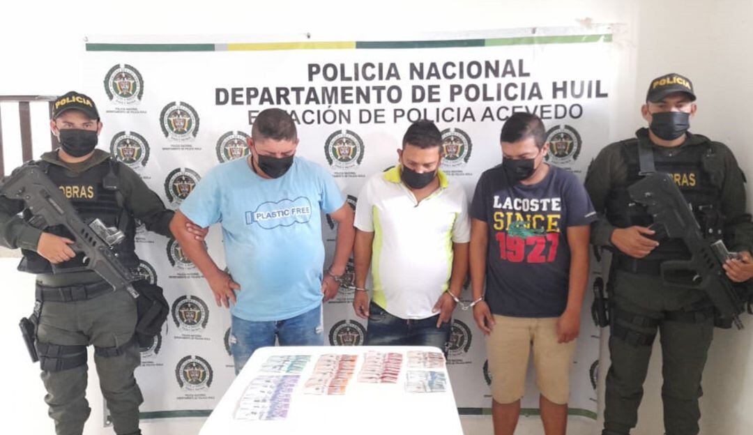 Capturan a tres asaltantes en el Huila.