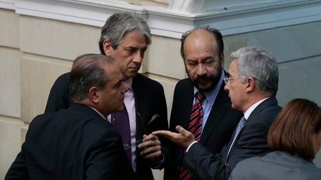 Jaime Amín, Alfredo Rangel y el expresidente Álvaro Uribe. Foto: Colprensa
