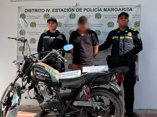 Recuperan motocicleta. // Policía de Bolívar