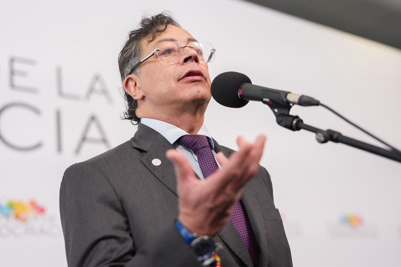 El presidente de la República Gustavo Petro a su llegada a la IV Reunión en Defensa de la Democracia, en Barcelona.