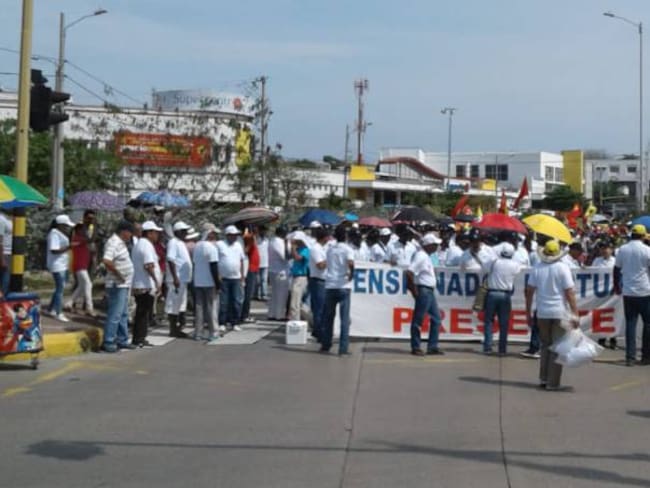 Transcaribe se vio afectado por marchas del día del trabajo en Cartagena